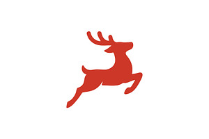 Creative Jumping Deer Logo, a Branding & Logo Template by Vectorium Studio