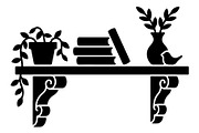 Ornamental Wall Shelf Silhouette, an Object Graphic by hafijul (Thumbnail 3 of 4)