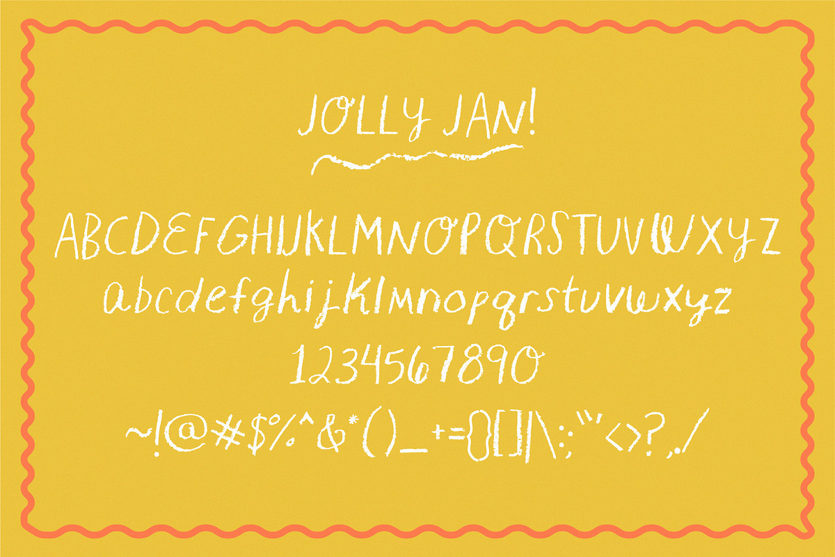 Jolly Jan • Crayon Handlettered Font, a Font by Becky Simpson (Photo 13 of 15)