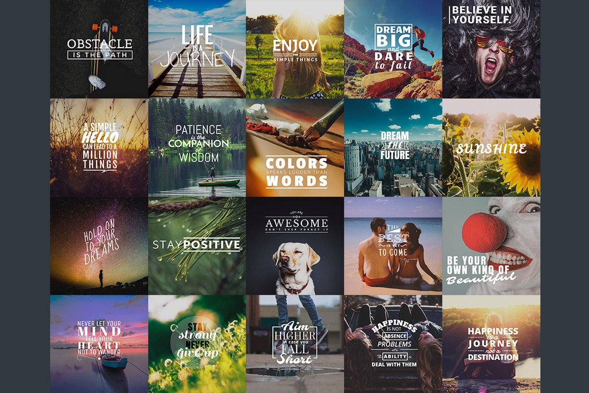 20 Inspiring Instagram Banners, a Social Media Template by SparkleStock (Photo 2 of 10)