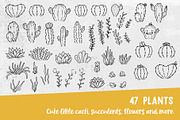 Procreate Plants & Pots Stamp Set, a Brush Add-On by PrettyLittlePigs (Thumbnail 7 of 10)