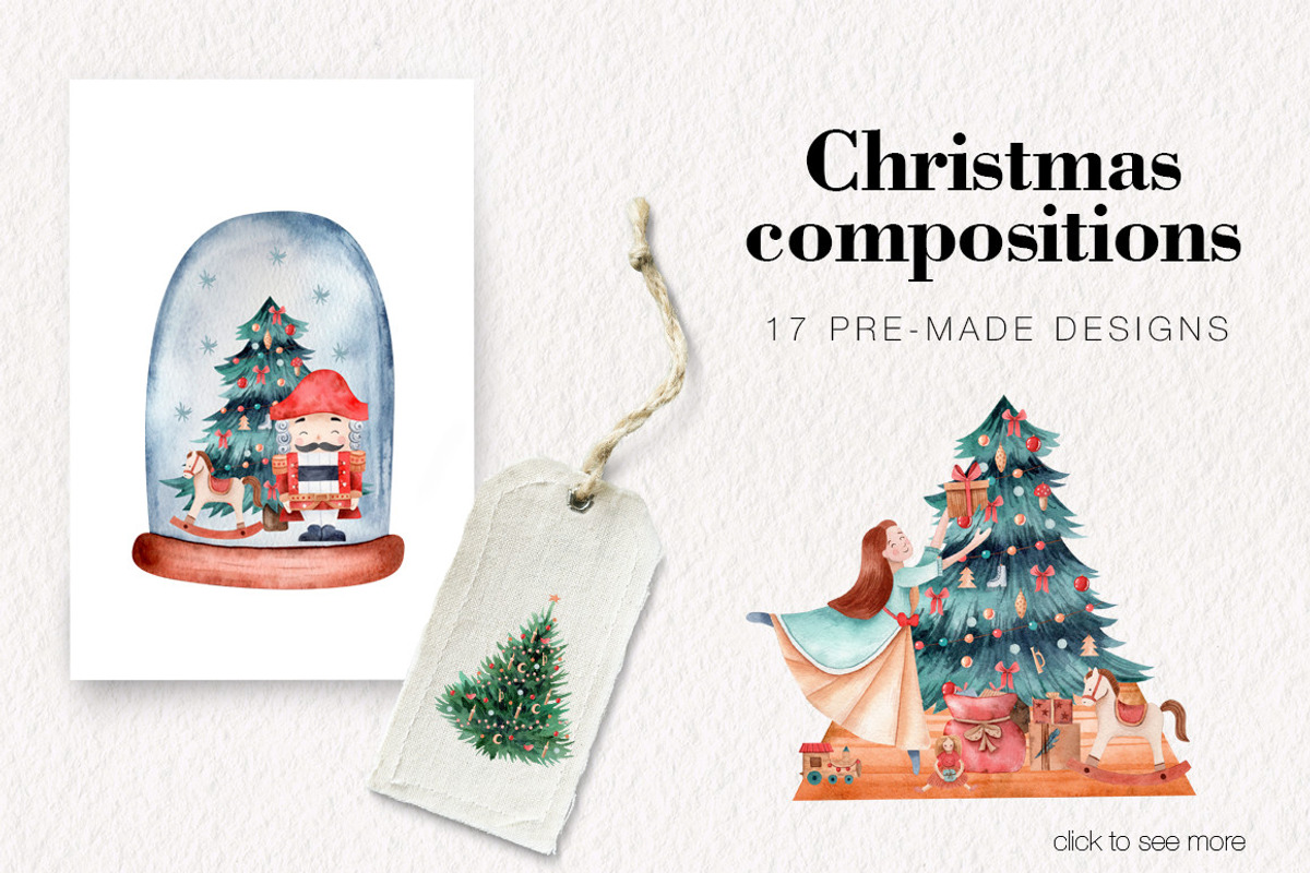 Christmas Nutcracker Watercolor Set, a Decorative Illustration by Art Dari Autumn (Photo 6 of 19)