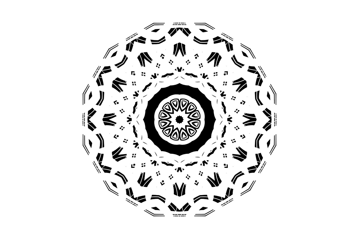 Ornamental Black White Mandala Pack, a Decorative Illustration by NJ Himel (Photo 41 of 103)
