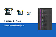 Job & Resume Icons, an Outline Icon by Sooodesign (Thumbnail 2 of 2)