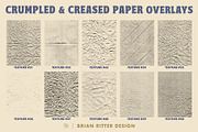 Crumpled & Creased Paper Overlays, a Texture Graphic by Brian Ritter Design (Thumbnail 10 of 12)