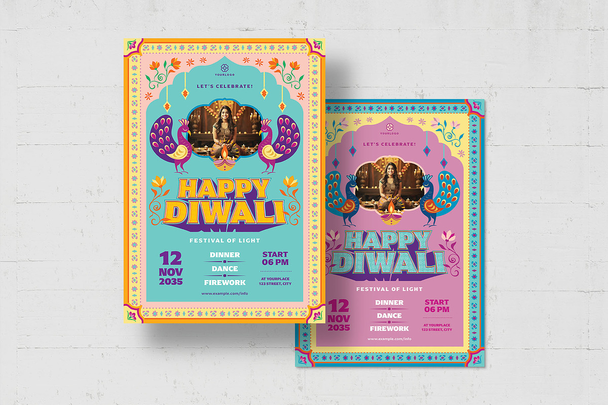 Diwali Flyer Template, a Flyer Template by BrandPacks (Photo 4 of 5)