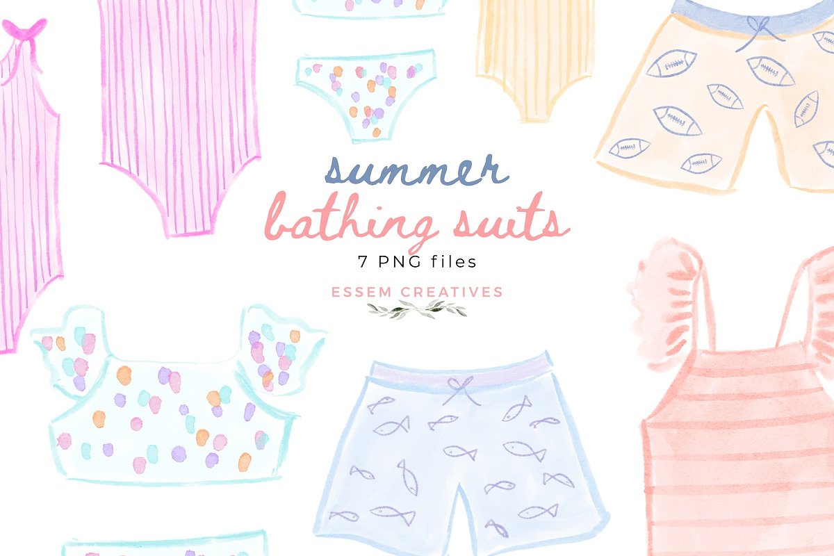 Kids Swimsuits Bathing Suits Trunks, a Person Illustration by Essem Creatives (Photo 1 of 3)