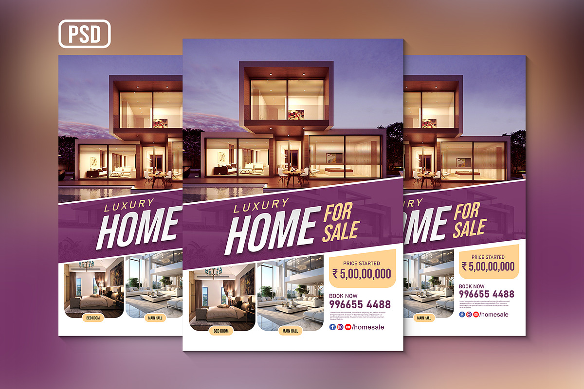 Real Estate Home Flyer, a Flyer Template by Black Spade Design