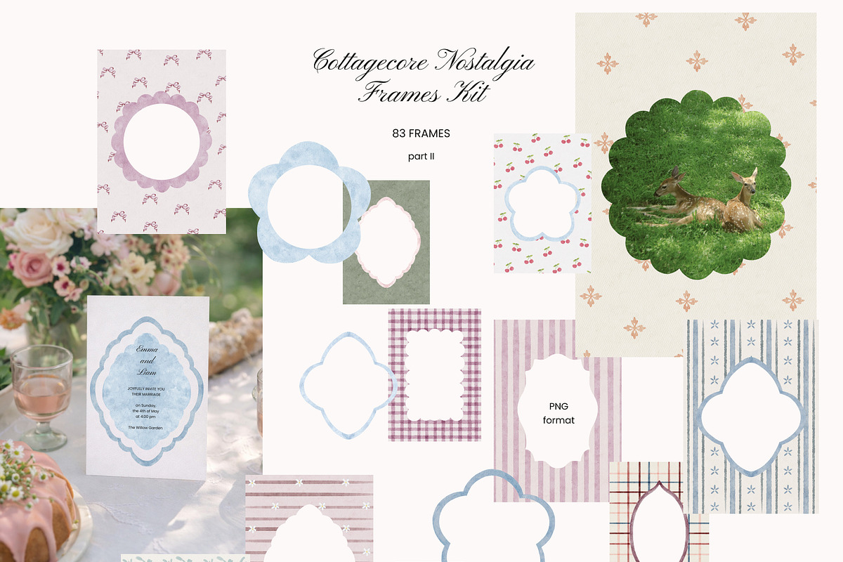 Cottagecore Nostalgia Frames Kit, a Background Graphic by Yuliia Lashevska (Photo 8 of 11)