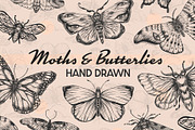 Butterfly moths bugs Procreate Stamp, a Brush Add-On by MakeMyPlaceDesign (Thumbnail 1 of 3)