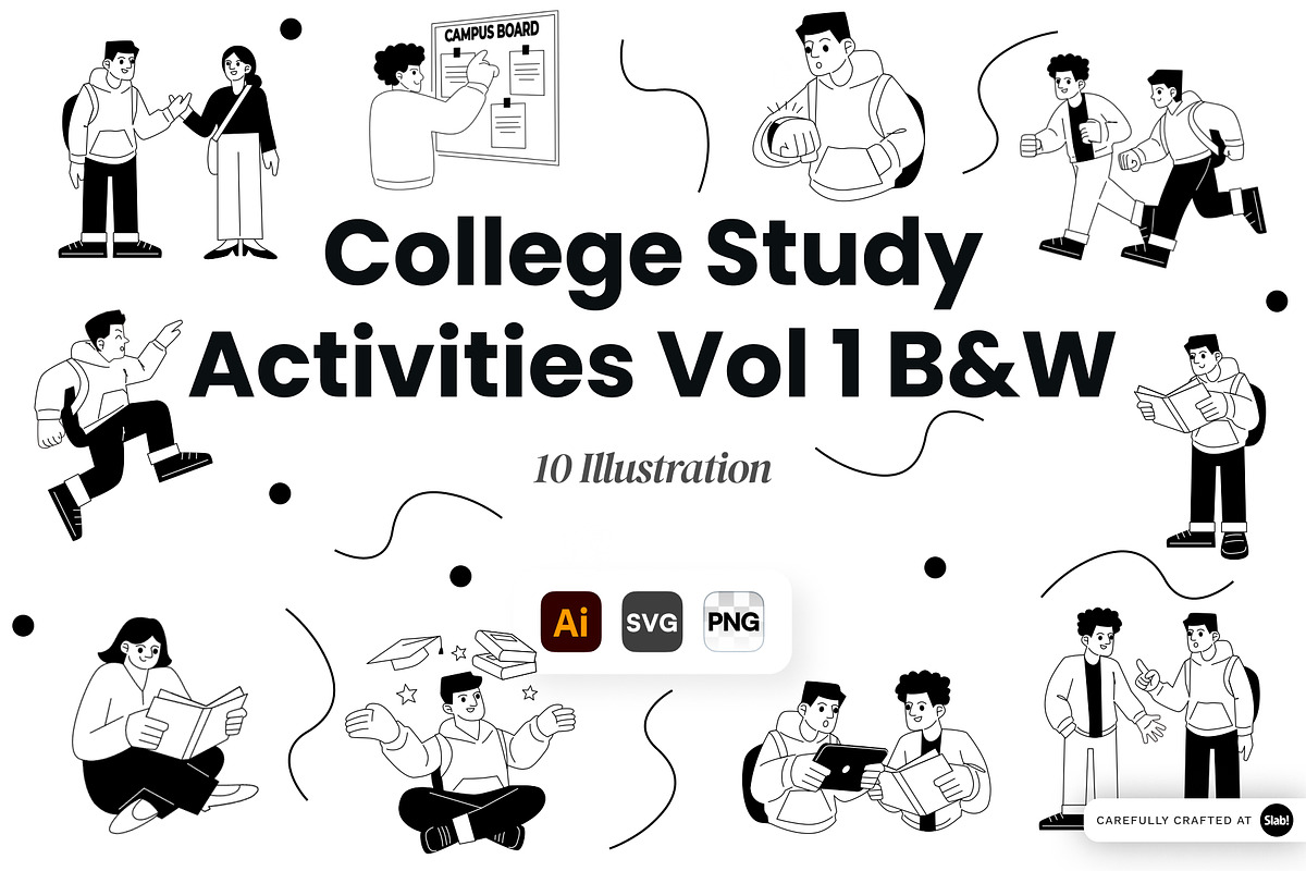 College Study Activities Vol. 1, a Person Illustration by SLAB! Design (Photo 1 of 3)