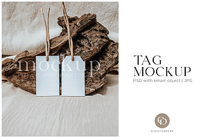 Tag Mockup 2x3.5, a Print Template by eventpapery