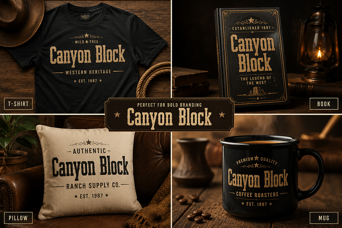 Canyon Block, a Slab Serif Font by Wow Magic (Photo 2 of 5)