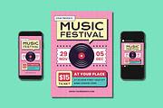 Music Festival Flyer Set, a Flyer Template by Patria Ari (P4tcreativa) (Thumbnail 1 of 4)