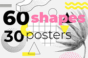 60 geometric shapes, 30 posters, a Shape Add-On by softulka (Thumbnail 1 of 19)