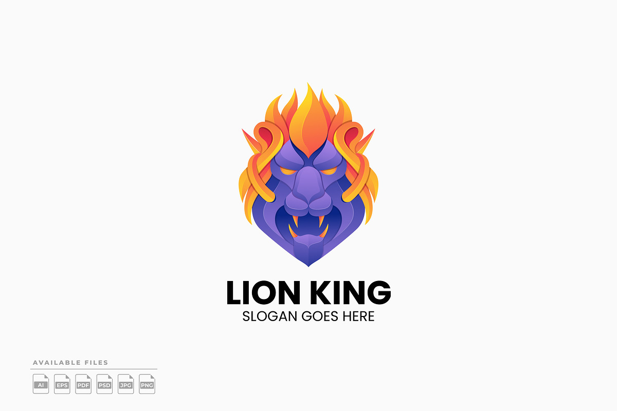 Lion Gradient Colorful Logo, a Branding & Logo Template by Zeer Graphic