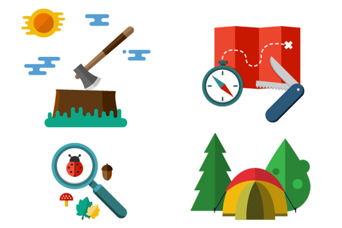 Hiking equipment, a Graphic by mnke art studio