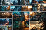 Barbed wire - 55 images, a Background Photo by Handmadefont (Thumbnail 5 of 15)
