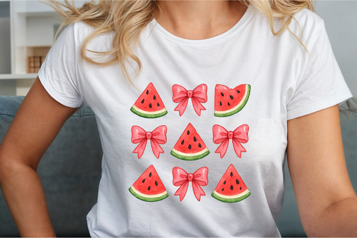 Coquette Watermelon Bows Summer PNG, an Illustration by Sublimation Artist (Photo 3 of 9)
