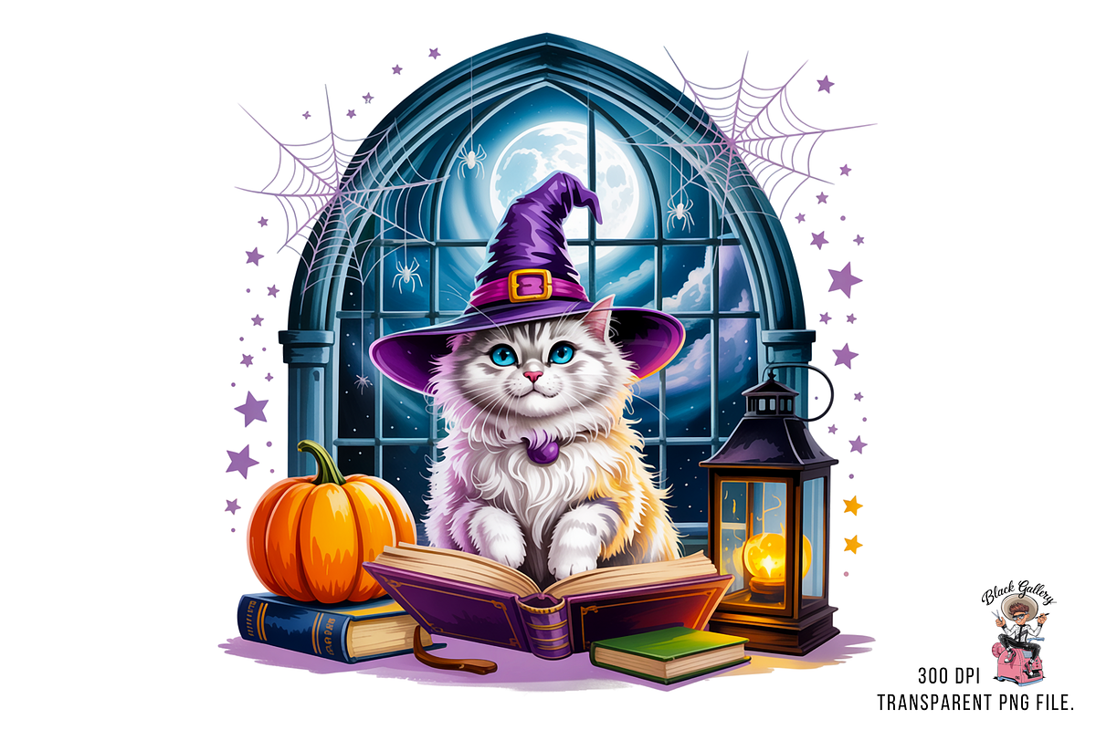 Halloween Cat PNG Bundle, a Graphic by Rina Akther (Photo 5 of 11)