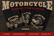 Motorcycle vector design set #1, a Branding & Logo Template by Harry Kasyanov (Thumbnail 1 of 11)
