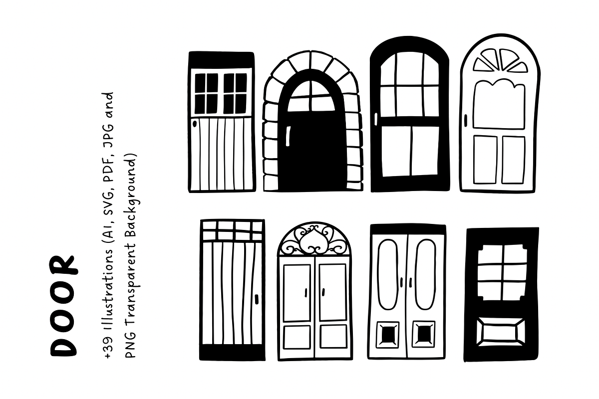 39+ Hand-Drawn Door Illustrations, an Object Illustration by The Journey Atelier (Photo 6 of 6)