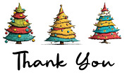Whimsical Christmas Tree Clipart, an Illustration by CraftArtStudio (Thumbnail 6 of 6)