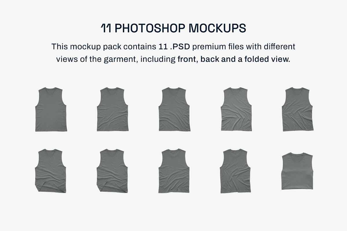 Bella Canvas 3483 Muscle Tank Mockup, a Shirt Mockup by GraphicHero (Photo 2 of 9)