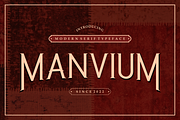 Manvium Font, a Serif Font by albert_kalingga (Thumbnail 1 of 5)