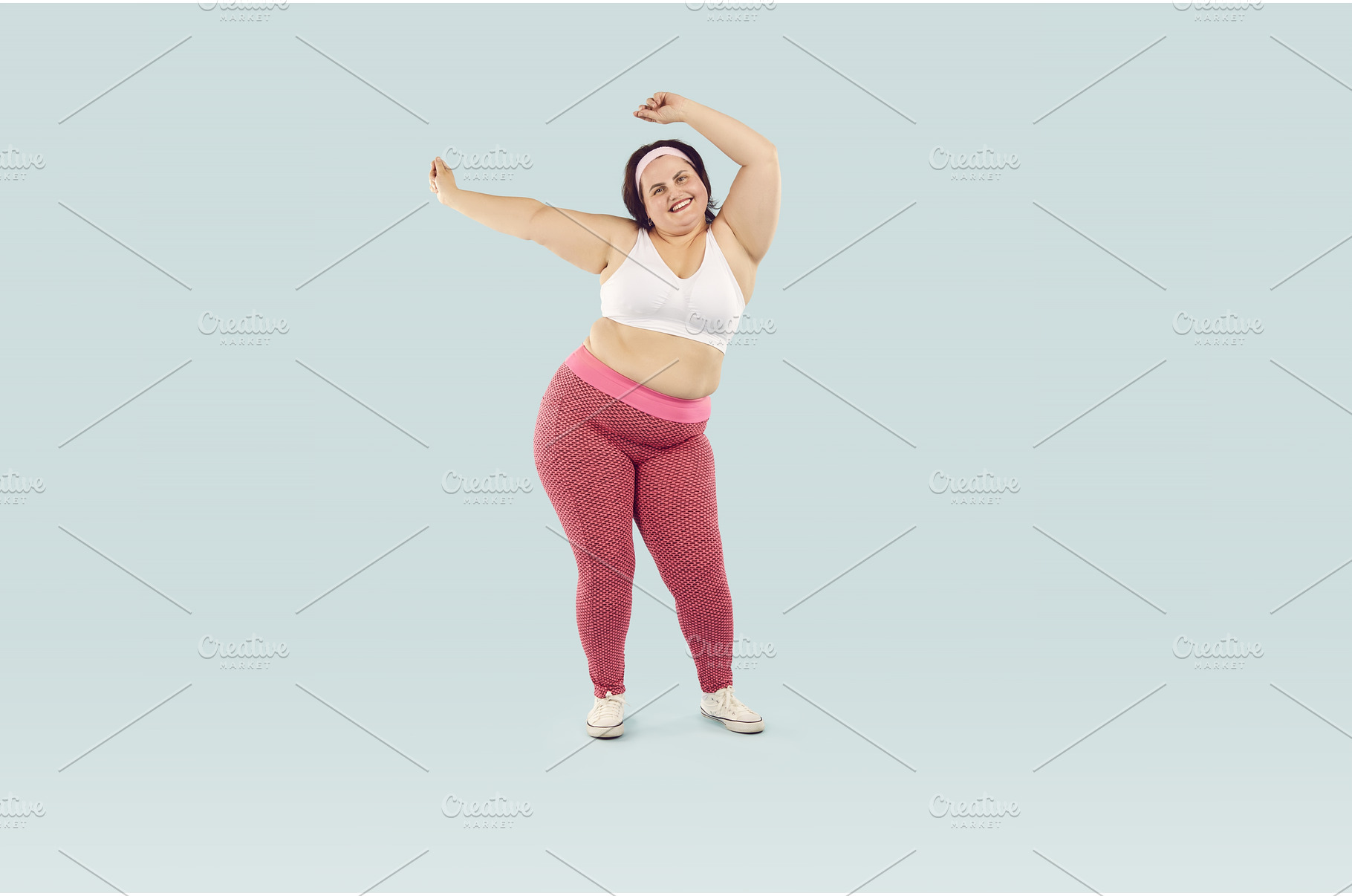 Full length shot of happy overweight, a Person Photo by StudioRomantic