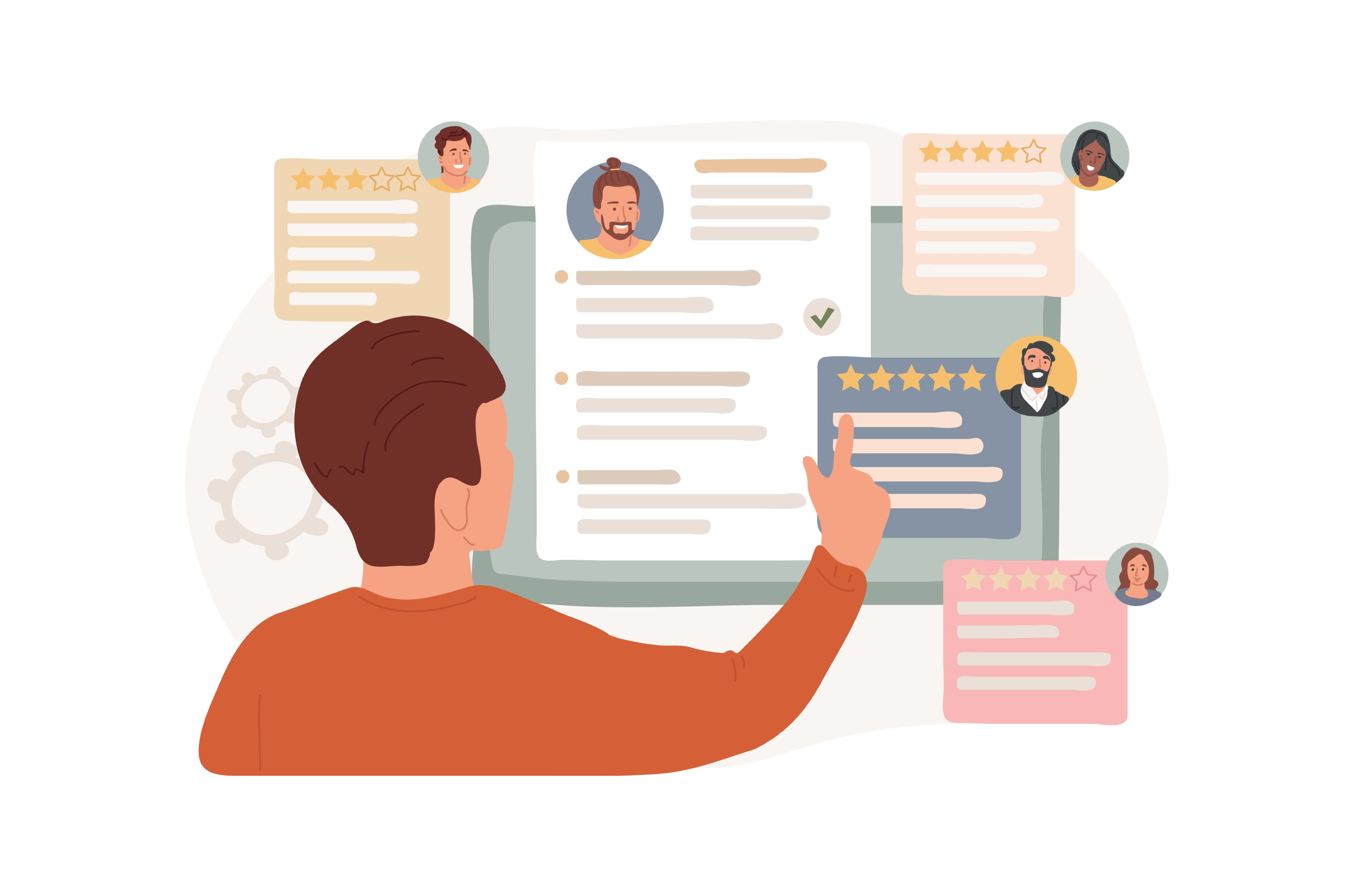 Employee assessment isolated concept, a Finance Illustration by Visual ...