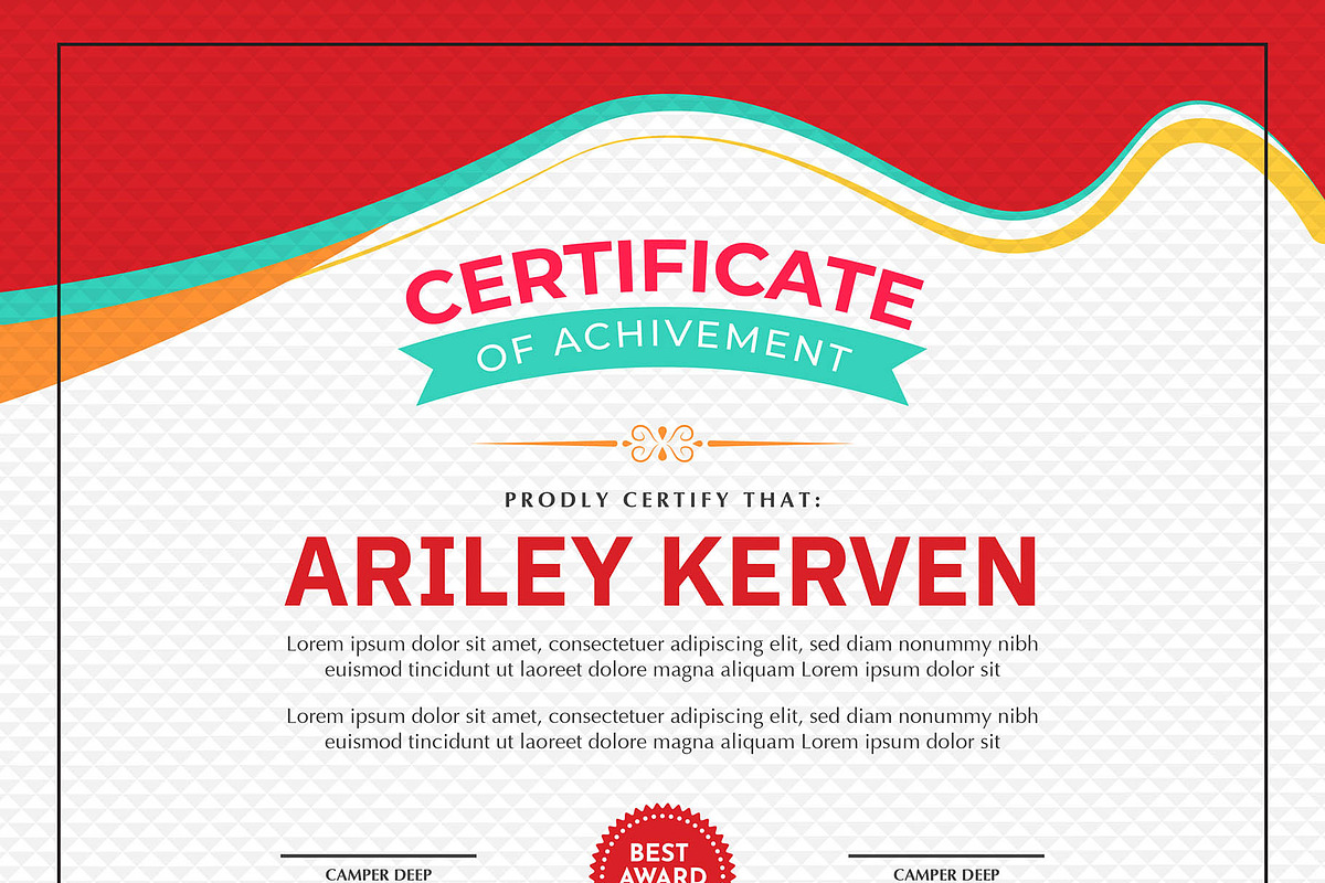 Certificate With Elegant Design, a Stationery Template by MRI STUDIO (Photo 7 of 11)