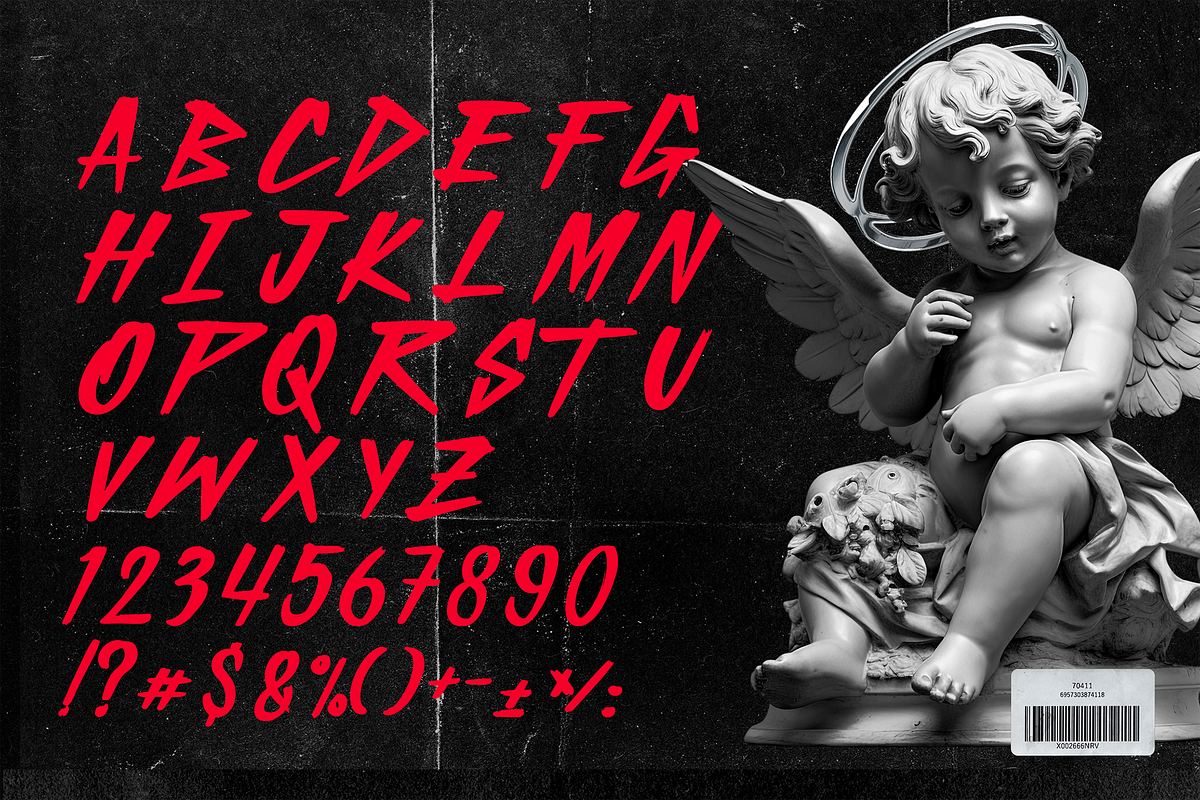 Buster Brush Modern Marker Display F, a Blackletter Font by dansdesign (Photo 2 of 7)