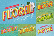 Floral Text Effects, a Layer Style Add-On by Andrew Skoch Design (Thumbnail 1 of 10)