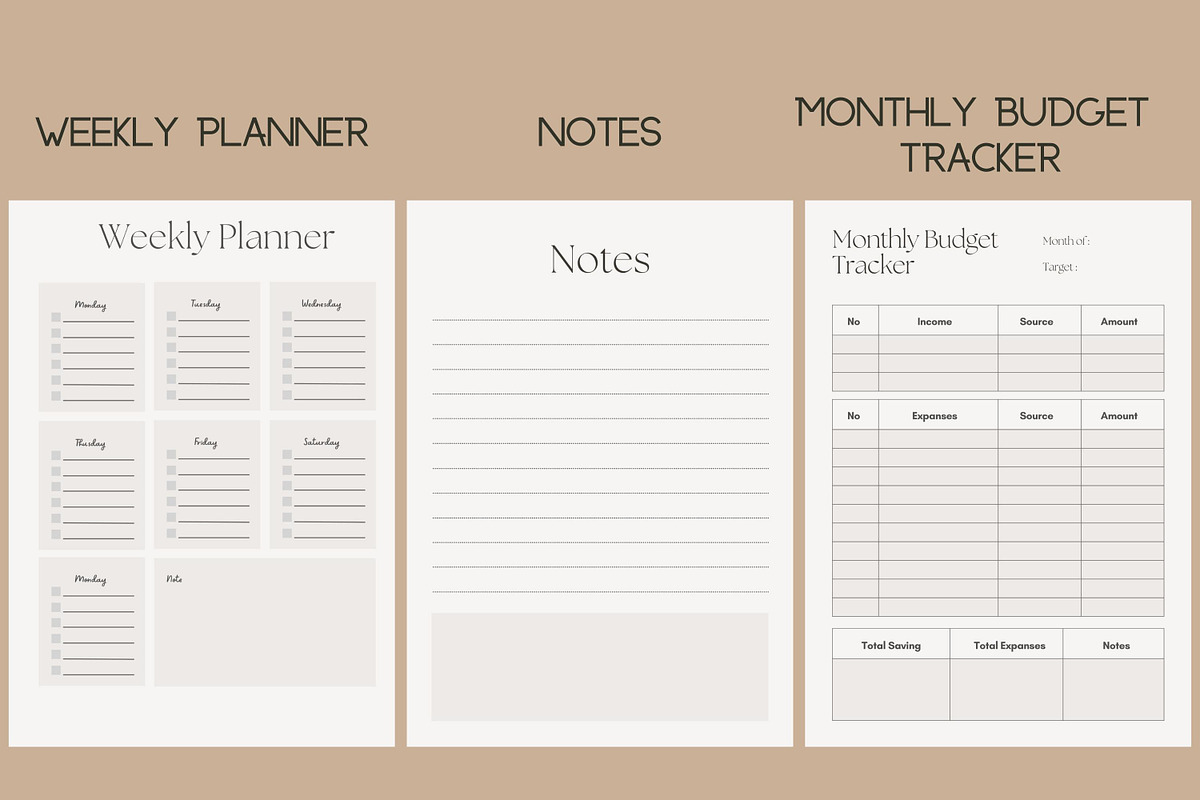 Planner Canva Templates Bundle, a Flyer Template by Oskar Wantopi (Photo 7 of 14)