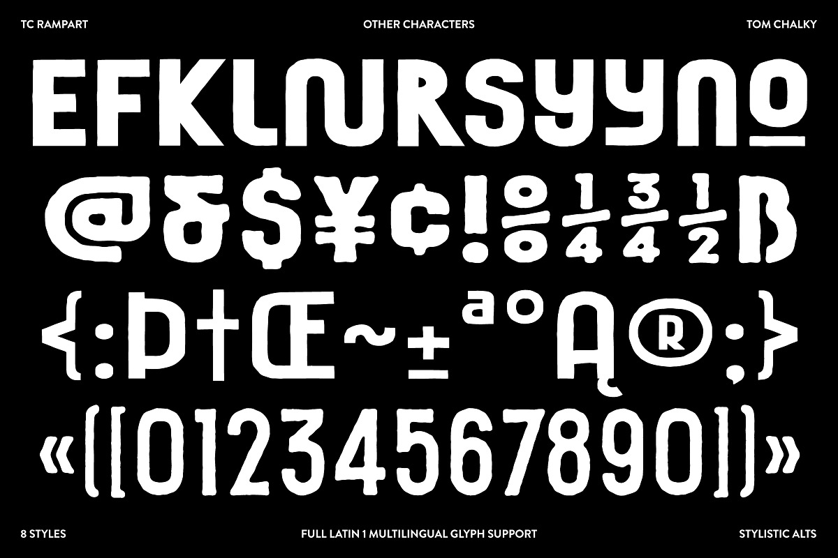 RAMPART - Vintage Sans Serif Font, a Sans Serif Font by Tom Chalky (Photo 6 of 11)
