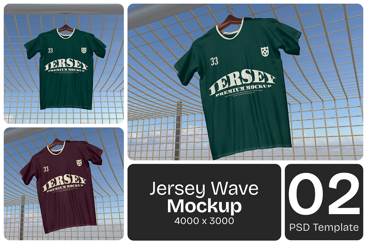 Jersey Wave Mockup, a Shirt Mockup by Permadi Creative (Photo 1 of 5)