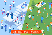 Isometric cartoon people vector set, a Person Illustration by Vector_Art (Thumbnail 1 of 24)