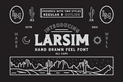 LARSIM Font + Extra, a Font by Blazing Sun Creative (Thumbnail 1 of 8)