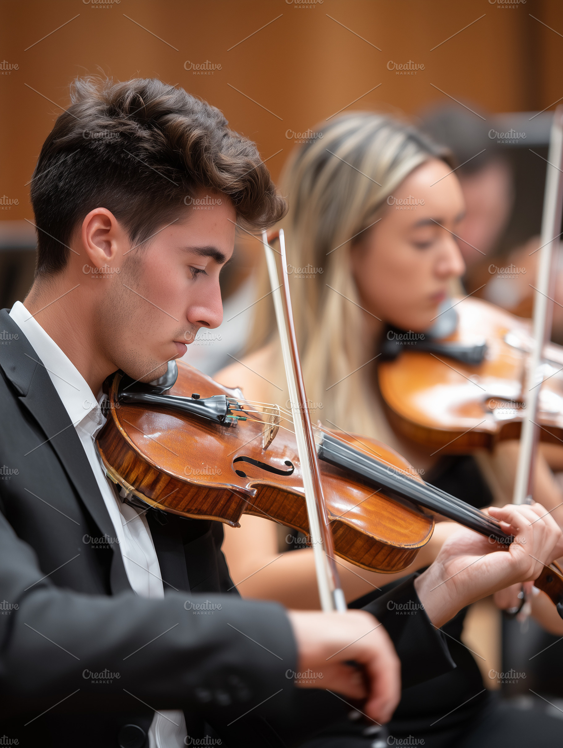 Elegant close up of young violinist, an Arts & Entertainment Photo by MistyDay
