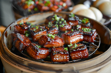 Close-up of a plate filled with char, a Photo by Iftikhar Alam