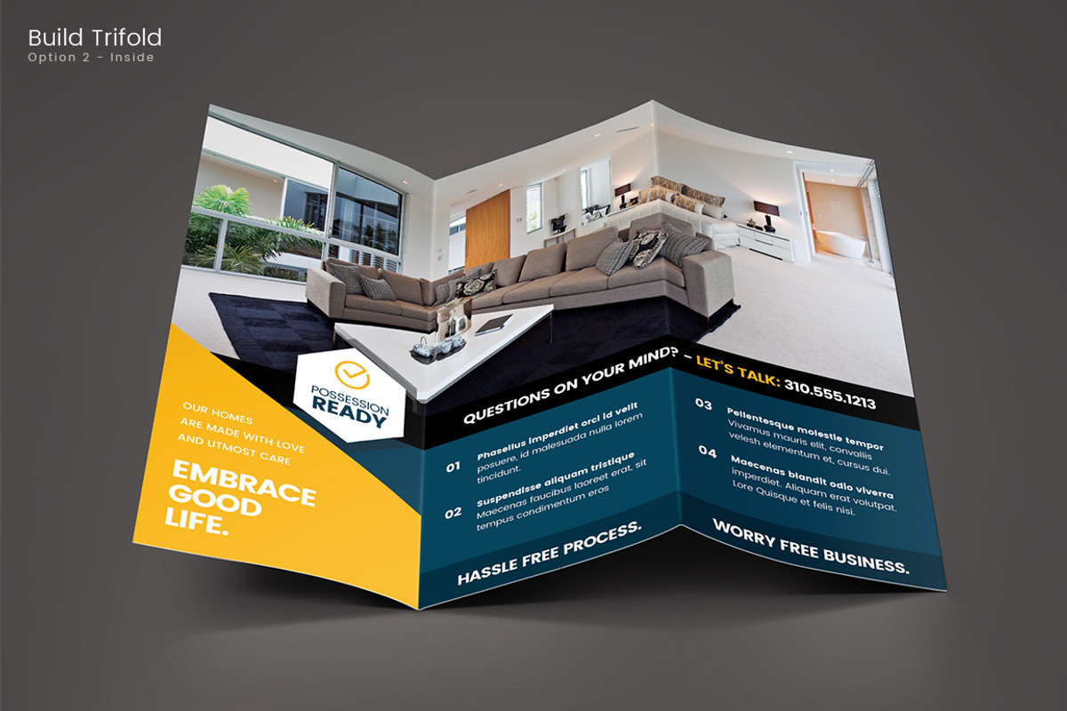 Build Real Estate Trifold Brochure, a Brochure Template by Saptarang (Photo 5 of 5)