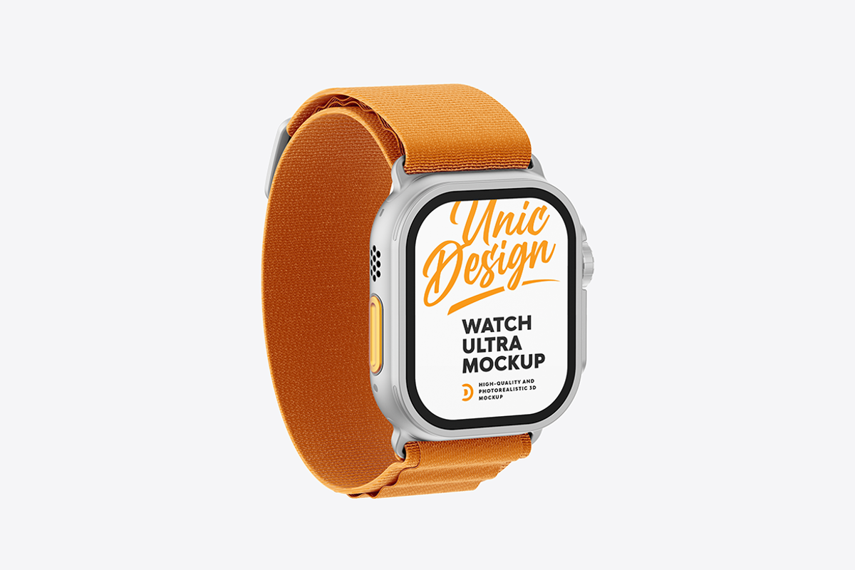 Watch Ultra Mockup, a Wearable Device Mockup by UnicDesign (Photo 7 of 7)