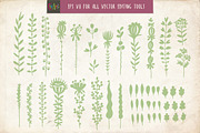 50 floral watercolor vector brushes, a Brush Add-On by SunArt (Thumbnail 3 of 5)