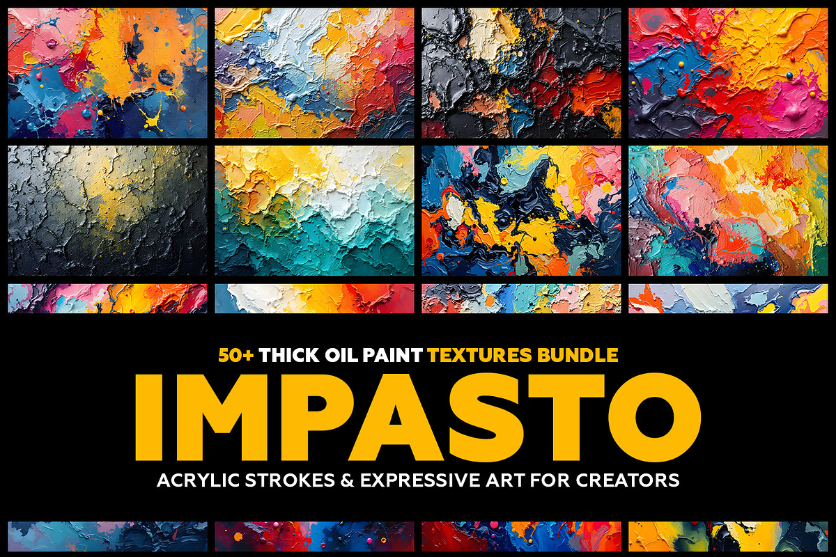 50+ Bold Oil Painting Textures, a Texture Graphic by UnicDesign (Photo 1 of 4)