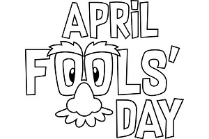 Outlined April Fools Day, an Illustration by HitToon