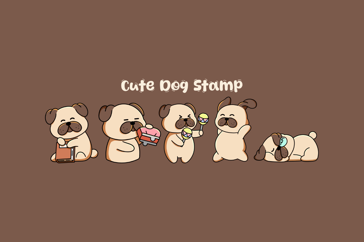 Dog Cartoon Procreate Stamp, a Brush Add-On by Pixel Picasso Studio (Photo 5 of 11)