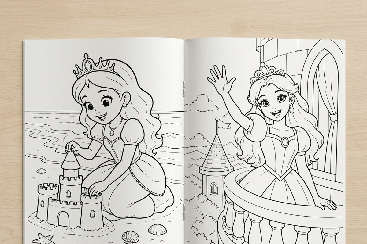 Magical Princess Coloring Book Vol39, a Person Illustration by ikarifq shop (Photo 5 of 7)