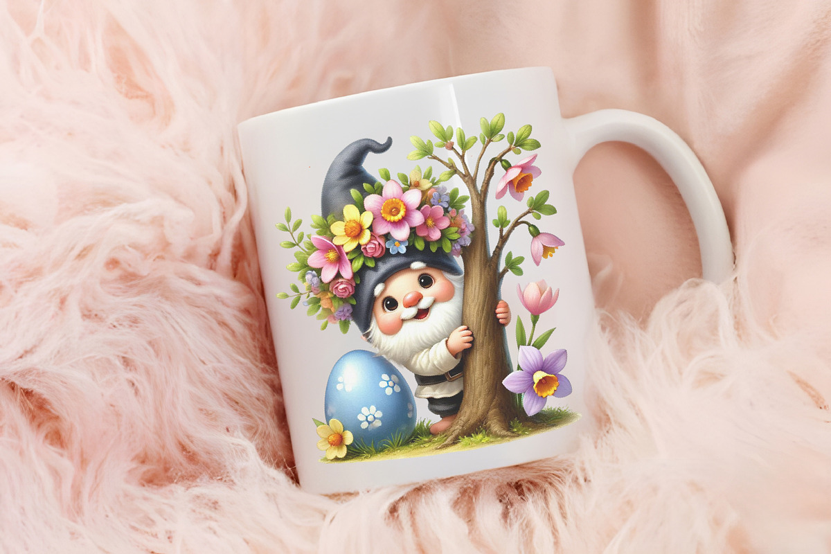 Easter day gnome peeking clipart, an Illustration by RobertsArt (Photo 7 of 7)