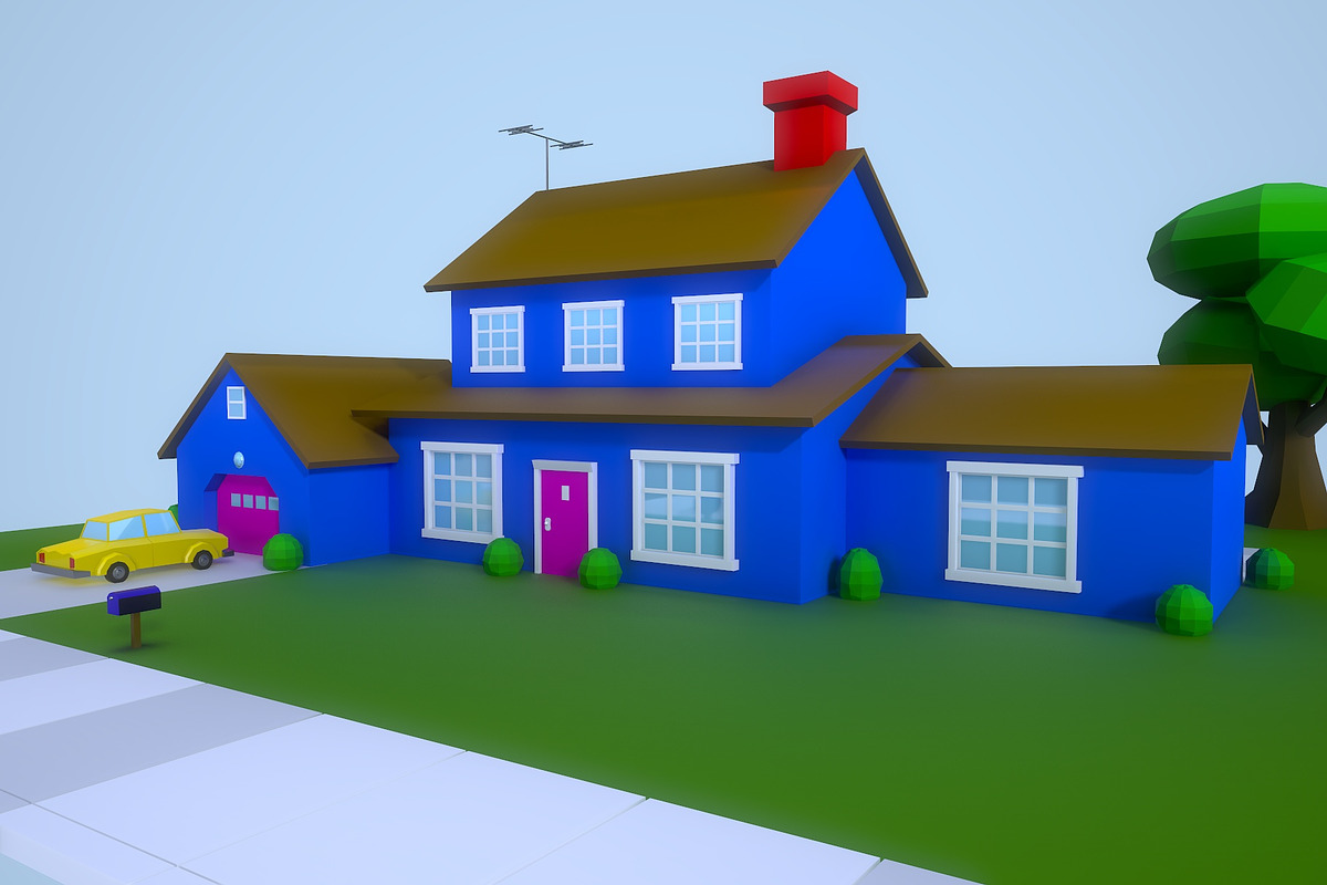 Low Poly House 1, an Architecture 3D Model by Midgardians (Photo 2 of 14)